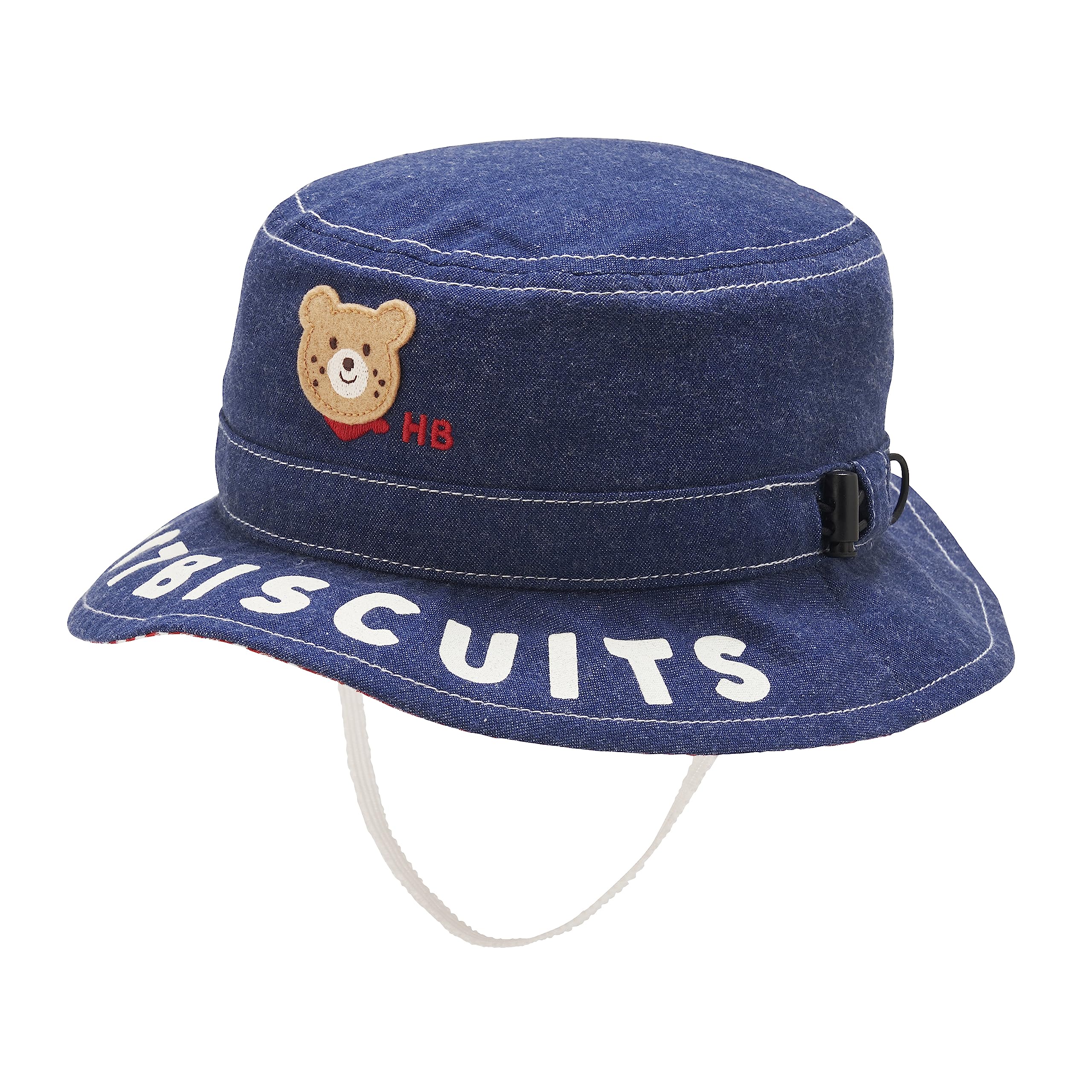 Шапка MIKIHOUSE HOT BISCUITS, темно-синяя, для мальчиков и девочек, размер L (52-54см), 73-9105-494