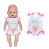 2026 New Summer Bikini Doll Clothes For 43cm Baby Doll 17 Inch Reborn Baby Doll Clothes