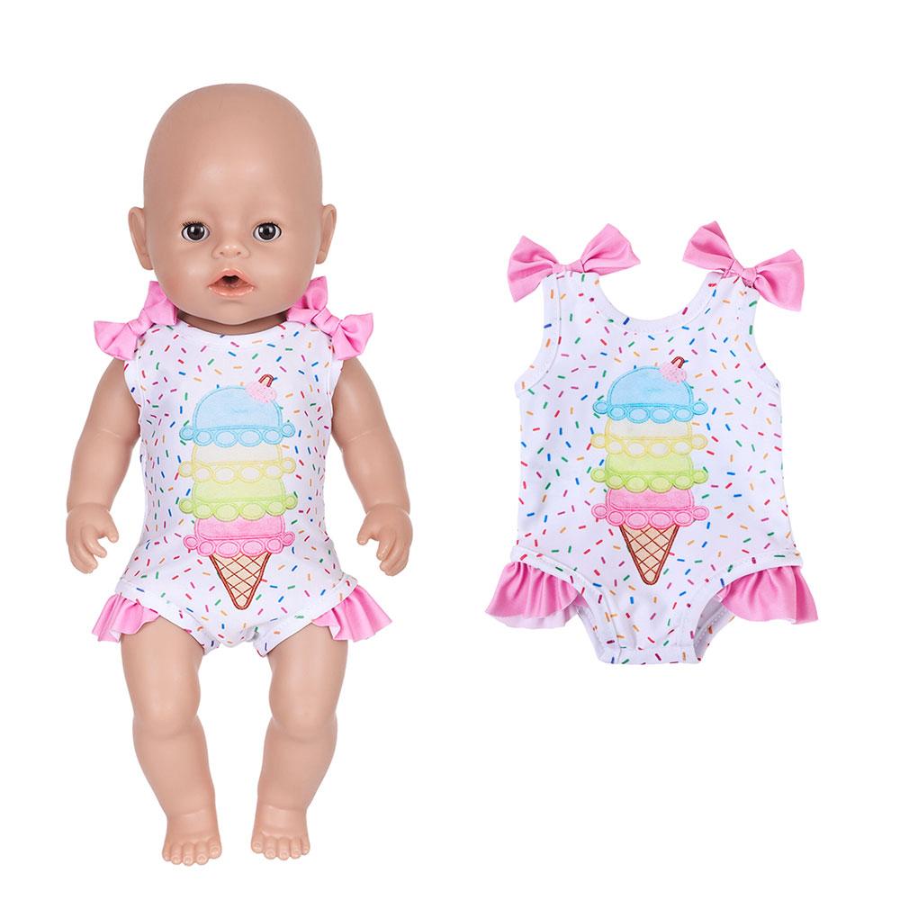 2026 New Summer Bikini Doll Clothes For 43cm Baby Doll 17 Inch Reborn Baby Doll Clothes