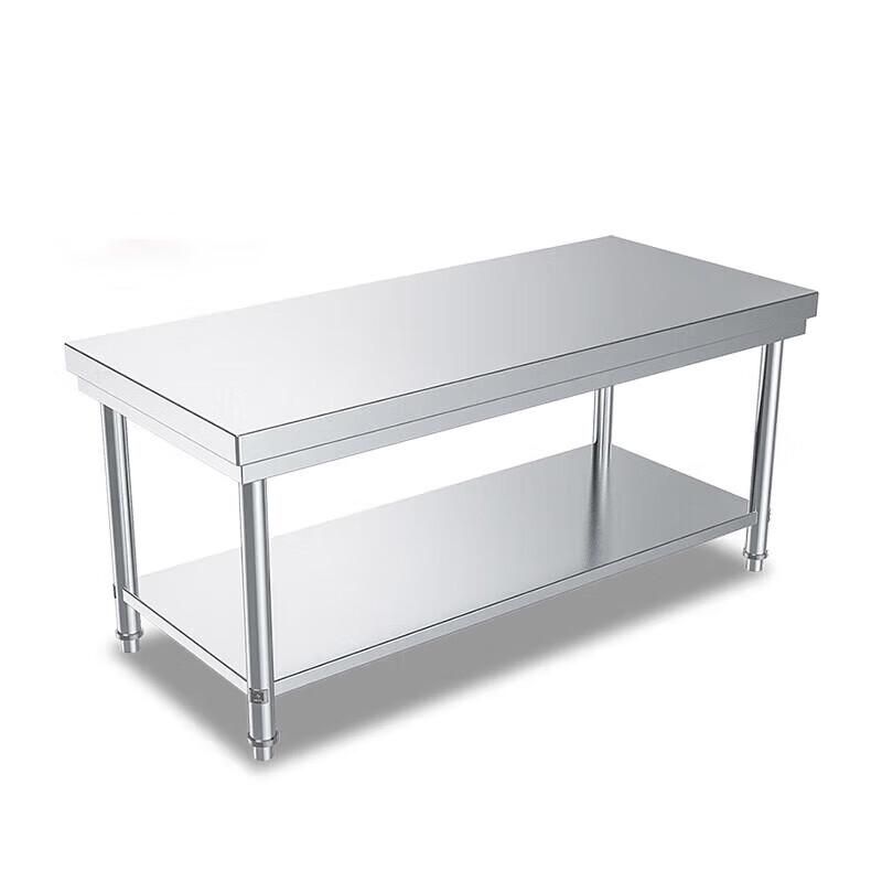 Commercial 201 Stainless Steel Double-Layer Workbench