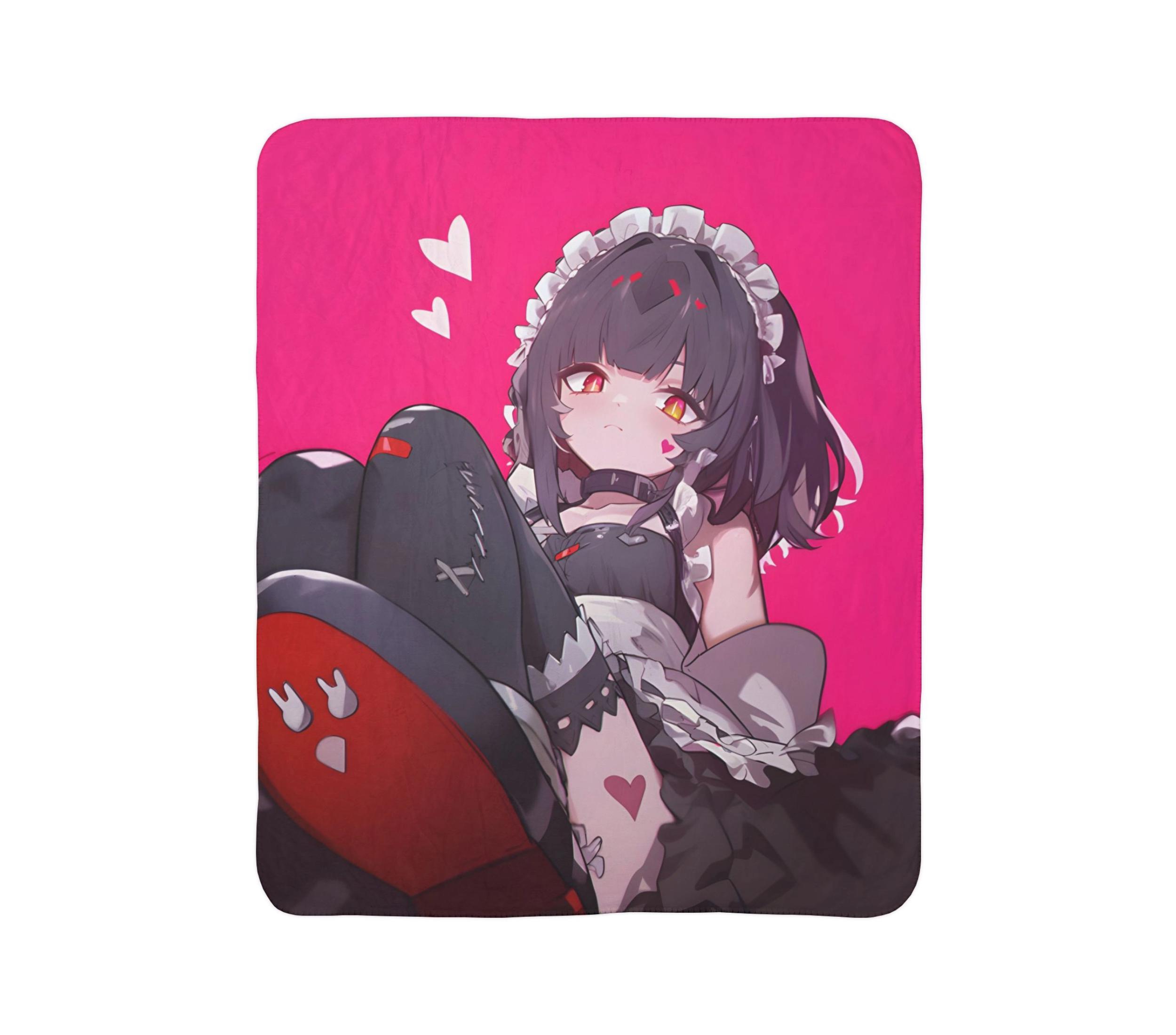 

Moe Girl Anime Fleece Tapestry Kawaii Tapestry Throw Game Room Decor Anime Wall Art Christmas Gift Chibi Ellen Joe Merch 74x94cm(29x37in)