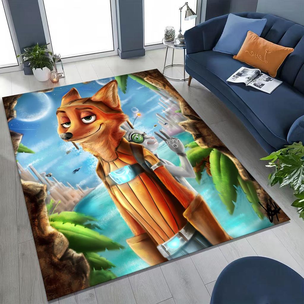 27 Style Zootopia Judy Nick Cartoon Rug for Bedroom Living Room Sofa Home Doormat Decor, Large Kids Non-slip Floor Mat Gift
