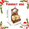 Days until Christmas Advent Calendar Xmas Ornament Accessories Rustic Tabletop with Wood