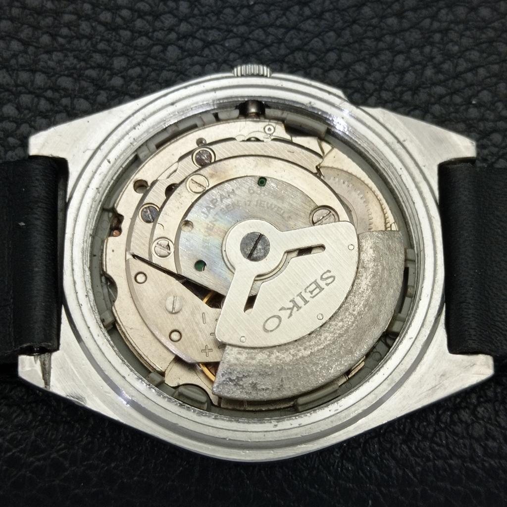 JAPAN VINTAGE SEIKO 5 AUTOMATIC 6309A MENS ARABIC WHITE DIAL WATCH A701494-5 R206b-a701494
