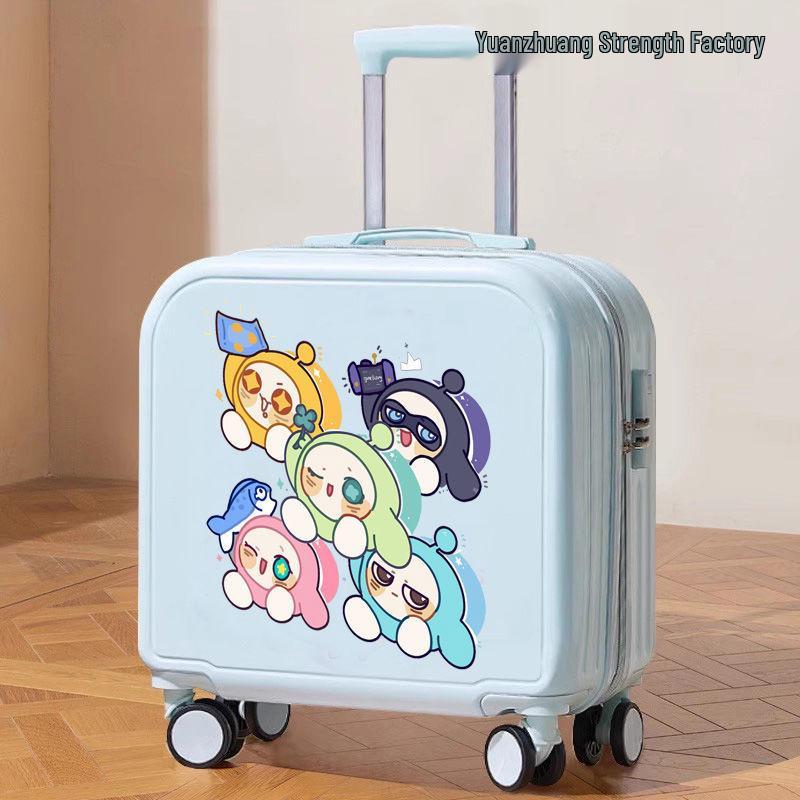 Children's Cartoon Carry-on Suitcase for Boys & Girls, Small Trolley with Password Lock