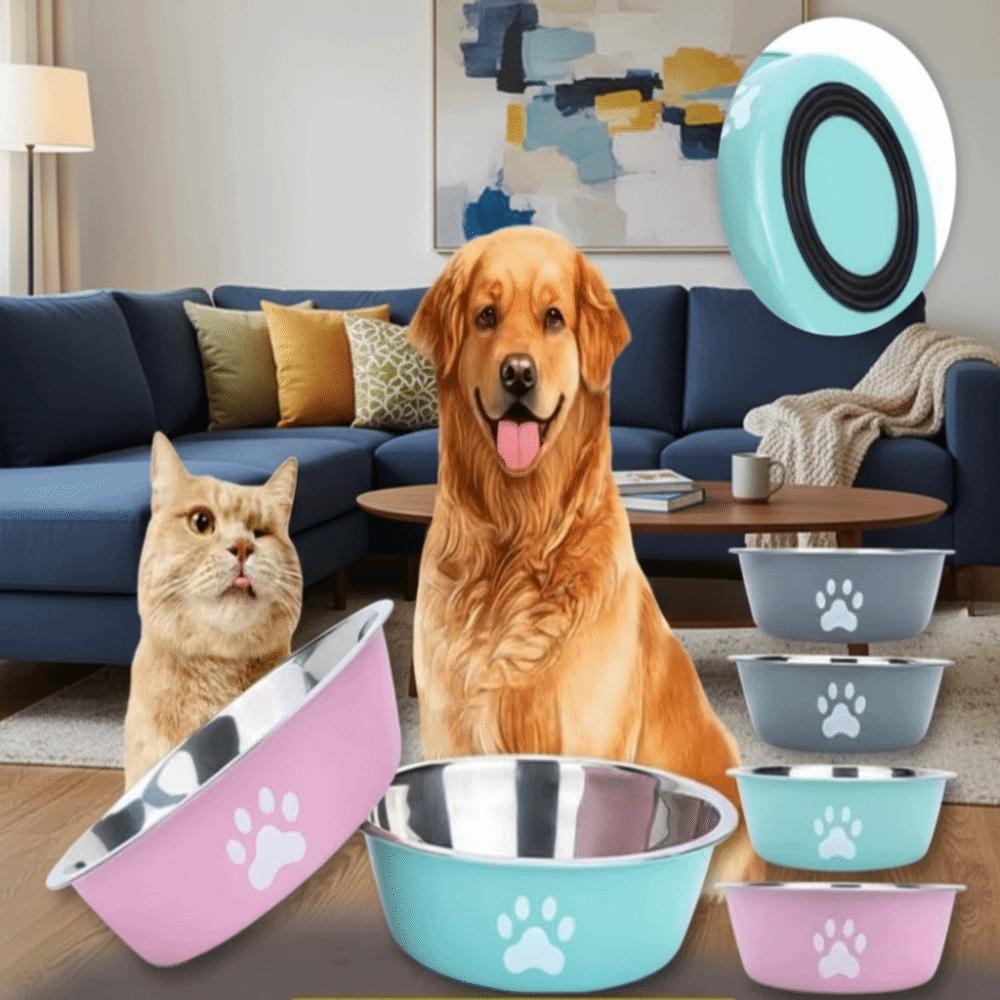 Large Capacity Dog Bowl Anti-slip Pet Feeder New Cat Bowl Suitable for Puppies