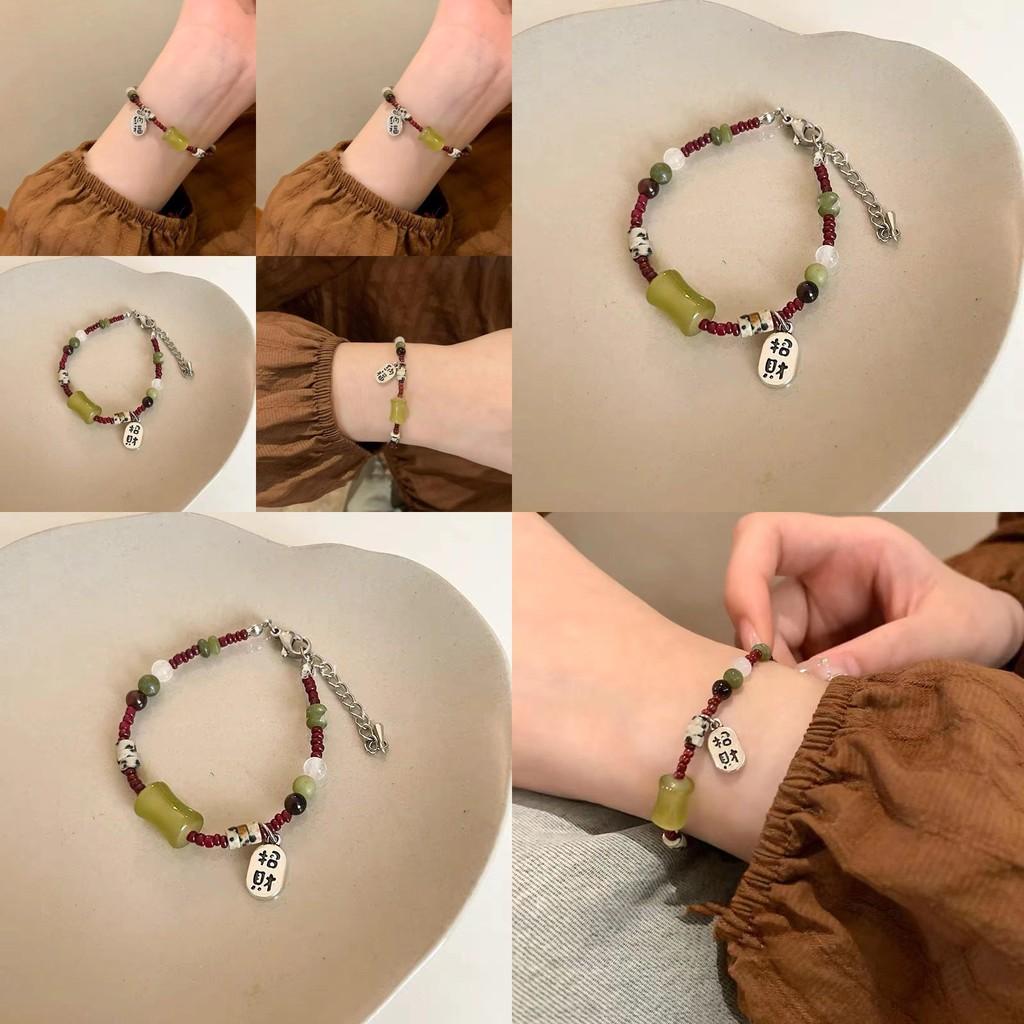 Delicate Geometric Glass Bead Bracelet For Women Perfect Gift Idea