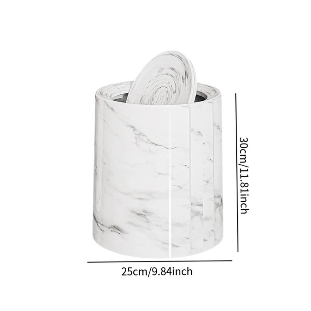 Trash Can Chinese Style Swing Lid Wastebasket for Toilet Office Laundry Room