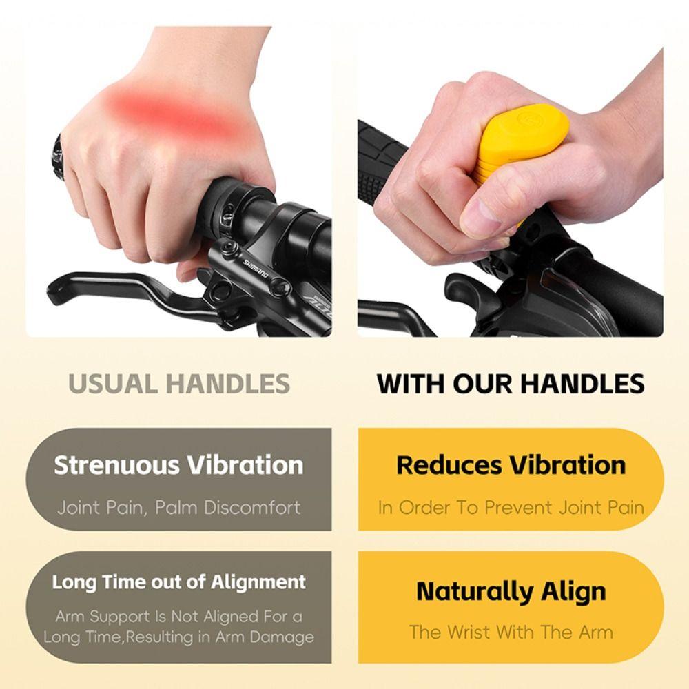 1 pár otěruvzdorných palcových gripů na kolo Protiskluzová opěrka řídítek Prémiová pomocná rukojeť Cyklistika