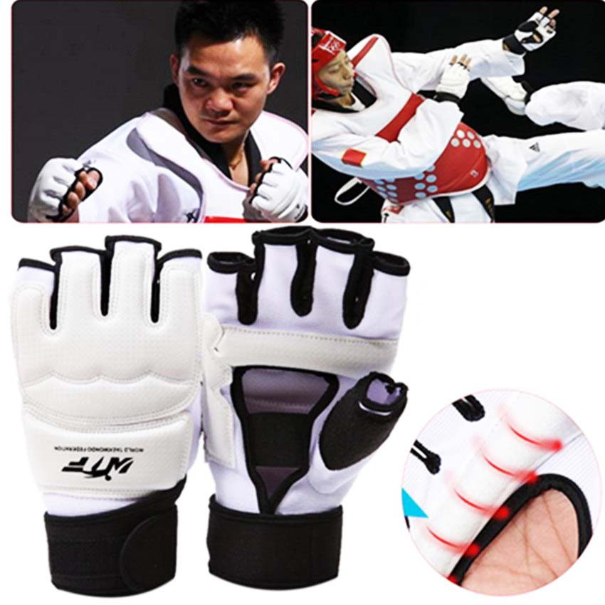 Half Finger Training Boxing Gloves Leather Fight Glove MMA Mitts Sanda Karate Sandbag Muay Thai Kick Men Kinder