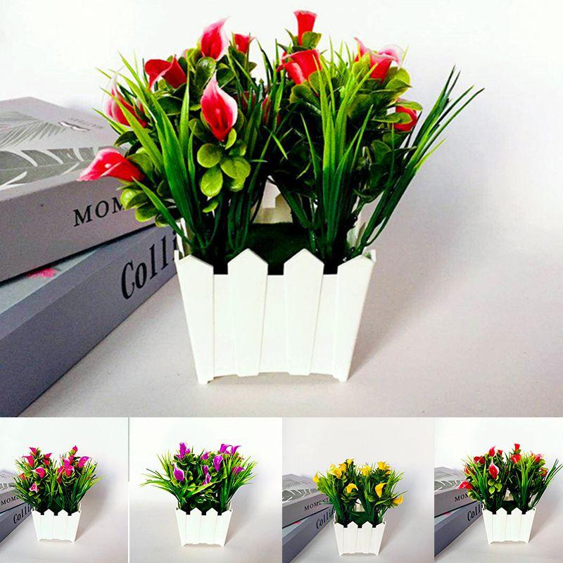 Stunning 20 Heads Artificial Lily Flower Potted Plant Ideal For Indoor And Outdoor Decor