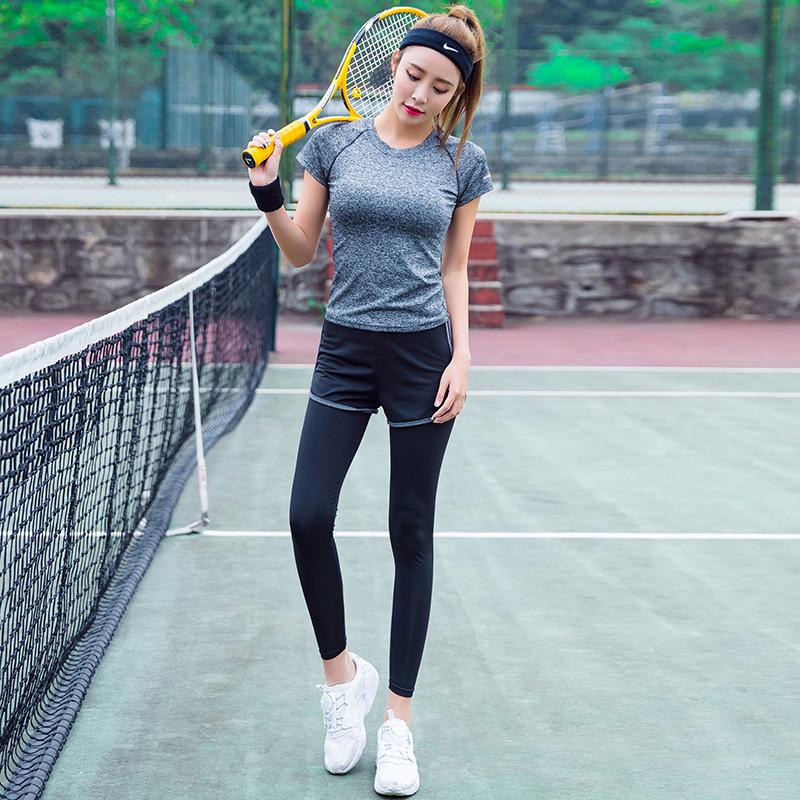 Summer Yoga Quick-Dry Slimming Short Sleeve T-Shirt