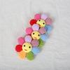 Rainbow Smiley Sunflower Seven-Petal Wool Keychain