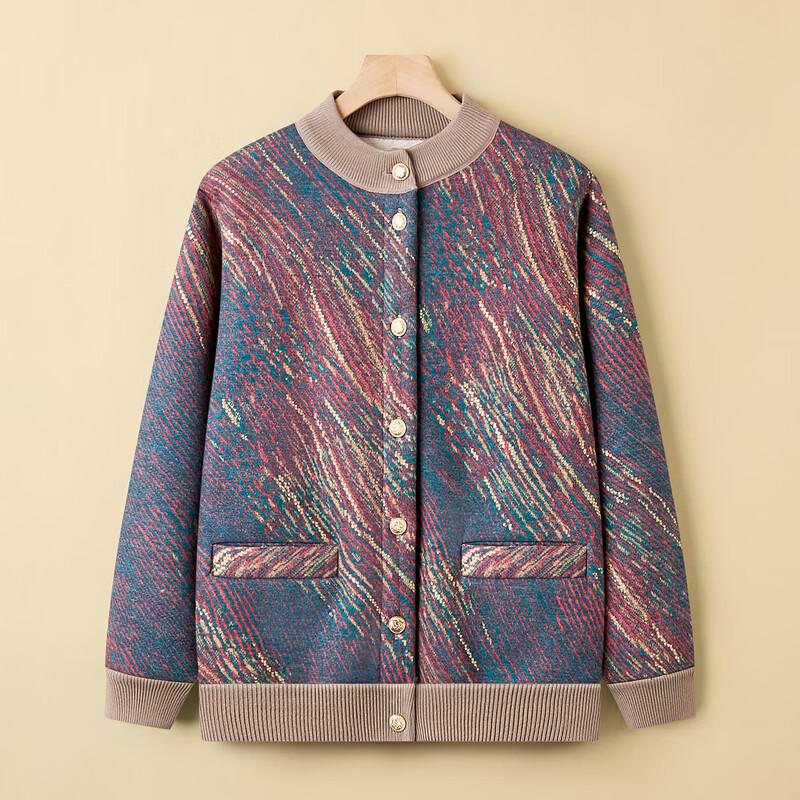 YUZHAOLIN Elderly Women's Warm Knit Cardigan