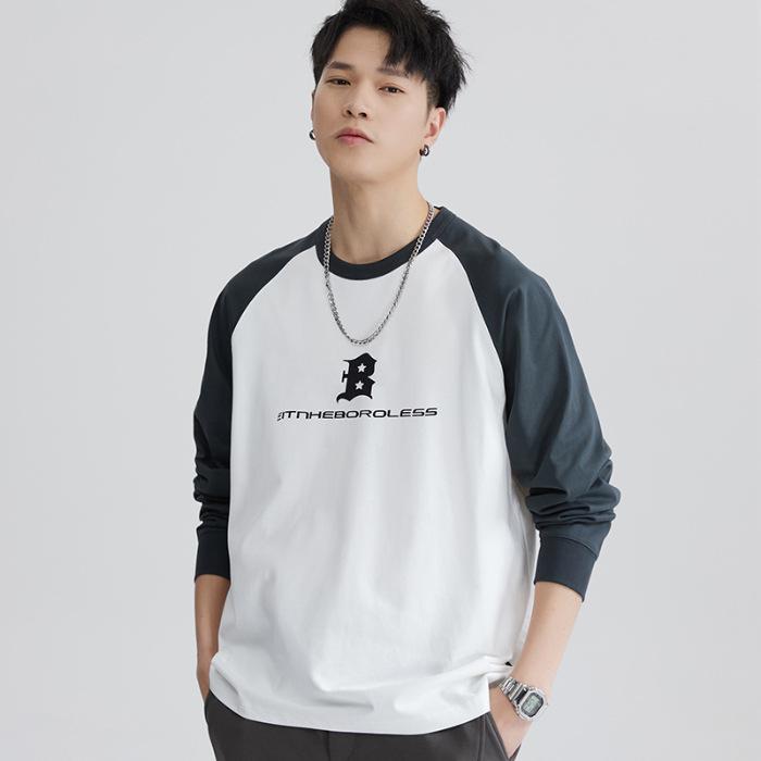 

Футболка мужская из бархата с круглым вырезом и длинными рукавами, осенне-зимняя, мужская, свободного покроя, большого размера, японский модный бренд, тяжелый свитер Tide M темно-зеленого