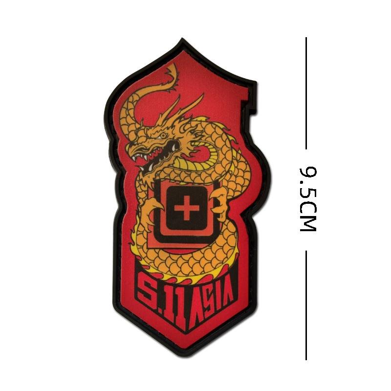 511 Badge Zacht Rubber Klittenband Badge 3D PVC Label Crossfit Logo Pak met Waterdichte Badge Wasbaar