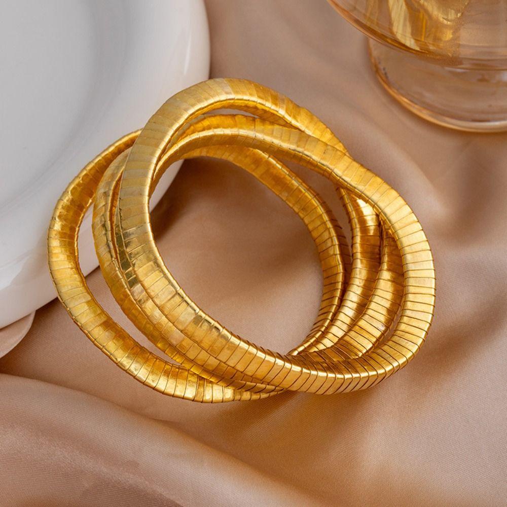 Silver Color Flexible Choker Gold Color Bracelet Bendable Snake Necklace  Jewelry Accessories