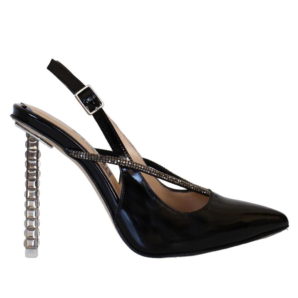 Pantofi pentru femei cu toc special din piele naturală, design special