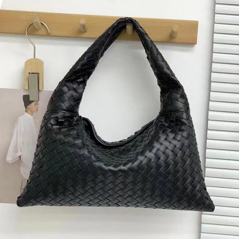 Geantă de hamei din piele, țesută manual, din piele de vacă, geantă tote de capacitate mare, geantă de femei, geantă pentru navetă, umăr, sub axilă