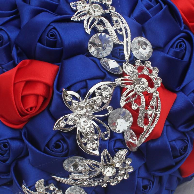 Wifelai Butterfly Drill Ribbon Bridal Bouquet W2216