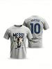 Lionel Messi Back View 10 Number Graphic T Shirt Unisex Vintage Streetwear Short Sleeve Tee Football Legend Casual Cotton Tshirt