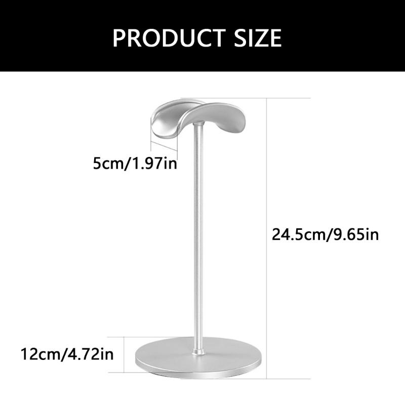 Robuster Kopfhörerhalter aus Aluminiumlegierung Aufbewahrungsbügel Organizer Abnehmbarer Headset-Ausstellungsständer Rack Weiß/Schwarz