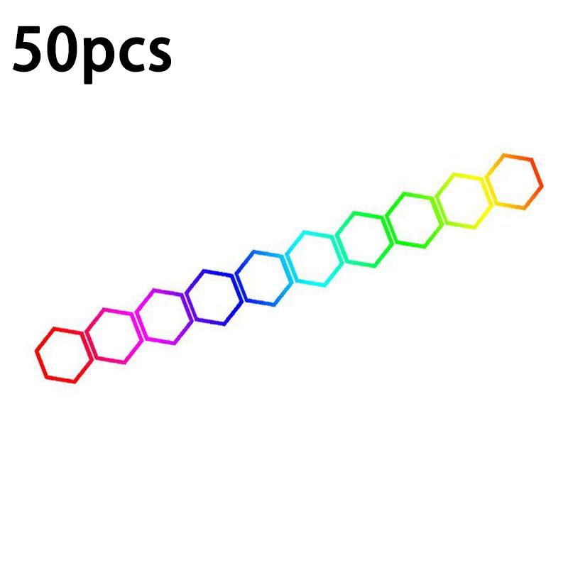 10/50pcsReflective Body Stickers with Hexagonal Patterns Side Door Stickers with Honeycomb Latte Art Side Skirt Stickers DIY Set