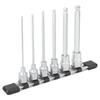 TONE Long Ball Point Hexagonal Socket Set Includes 6 Pieces (with Holder), HBH306L, 9.5mm (3/8") Drive,
