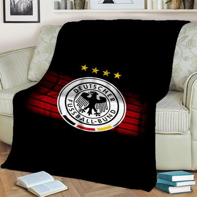 Deutsches Fußball-Emblem Aufgedruckte Decken Weiche Flanelldecken für Sofa Bett Geschenke für Männer Frauen Picknickdecke Weihnachtsgeschenke