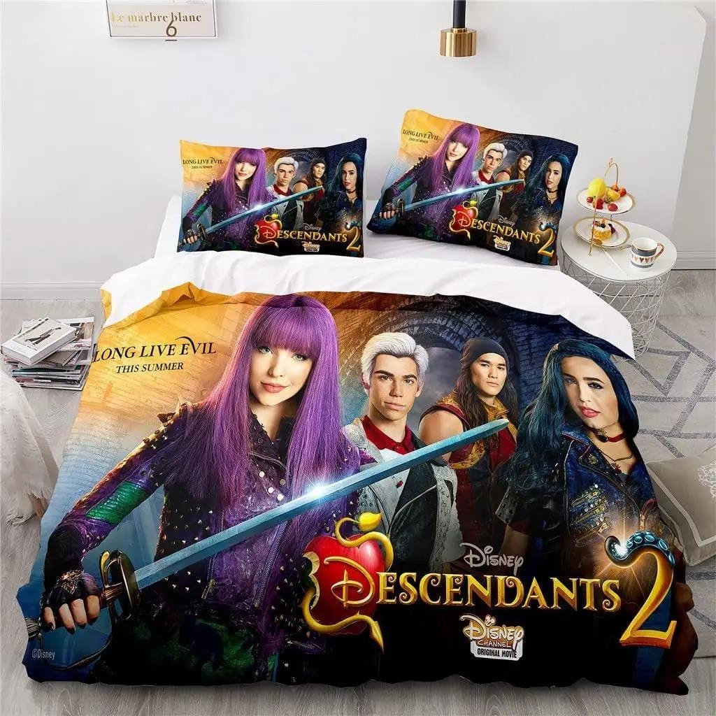 Descendants 3 3D Printed Bedding Set Teenagers Children Duvet Cover Set Soft Comforter Cover With Quilt Cover Pillowcase