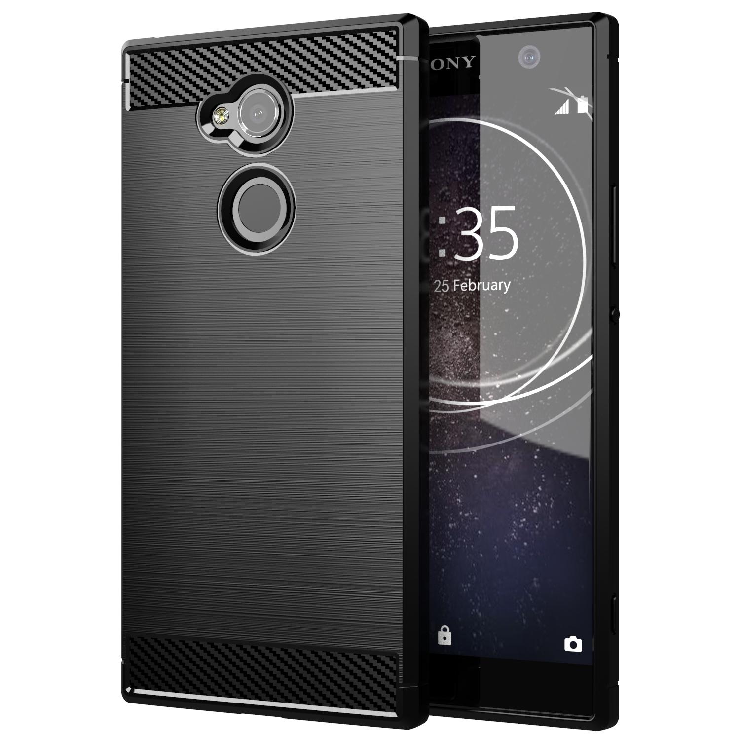 

Для Sony Xperia XA2 Ultra XA2ultra мягкий матовый чехол роскошный силиконовый защитный чехол для sony xa2 ultra чехлы для телефонов из углеродного волокна For Xperia XA2 Ultra чёрный