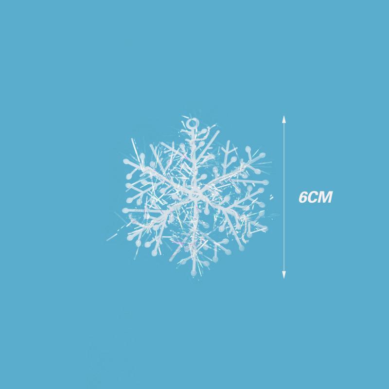 600Pcs Large Christmas Snowflakes Ornaments Xmas Tree Hanging Glitter Snow Flake Decoration DIY New Year Garlands Home Decor 30PCS-10Pack