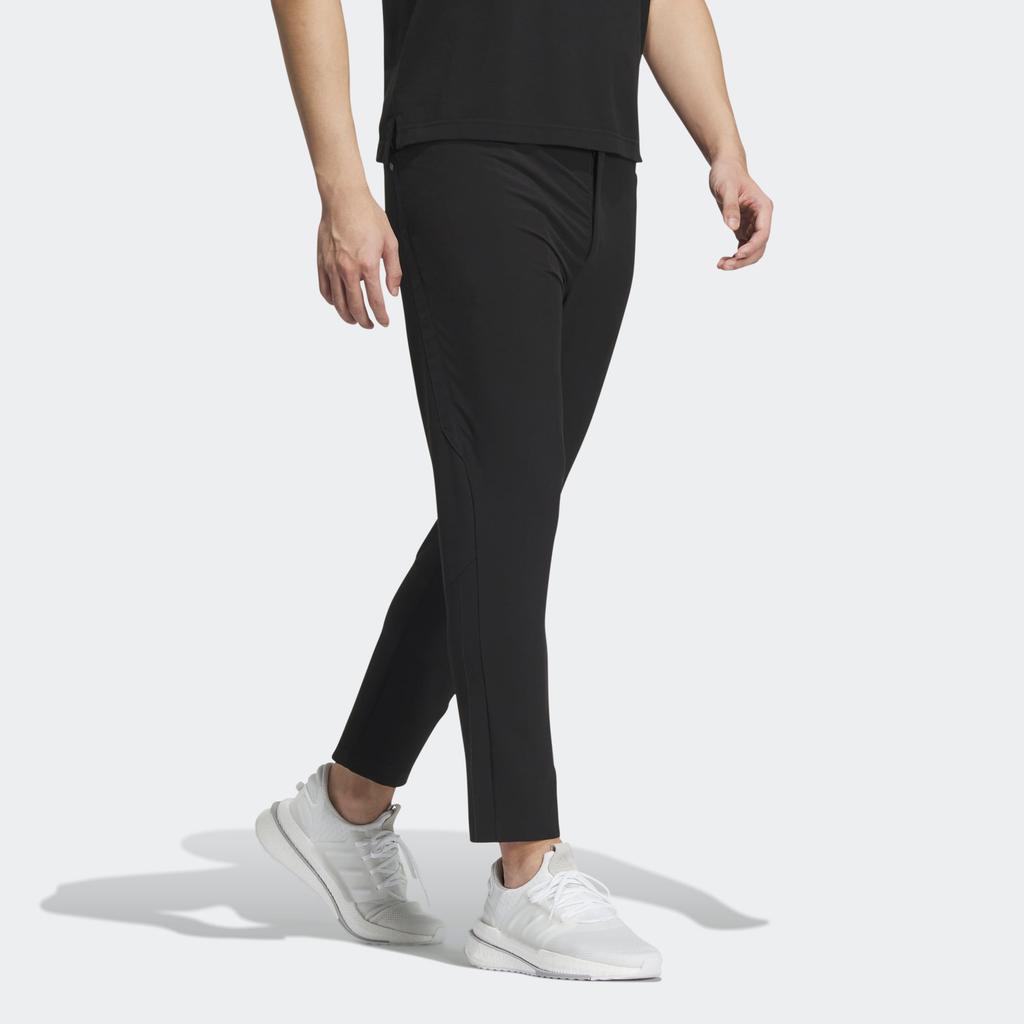 Adidas Solid Color Logo Print Knit Joggers Men Bottoms Black IA8101