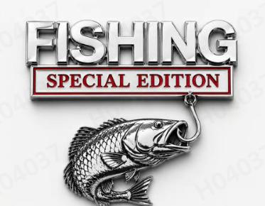 Fishing Themed Car Badge for Vehicle Exterior Decoration