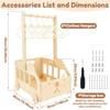 Wood Storage Crate with Wheels Baby Shower Clothing Basket Toys Organizer Box Children Long Handle Boys Girls Gift Basket