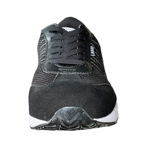 Nissin Rubber Hyper V #2000 Work Shoes, Oil-Resistant, Anti-Slip, Lightweight, with Toe Cap, Black, Size 24.0
