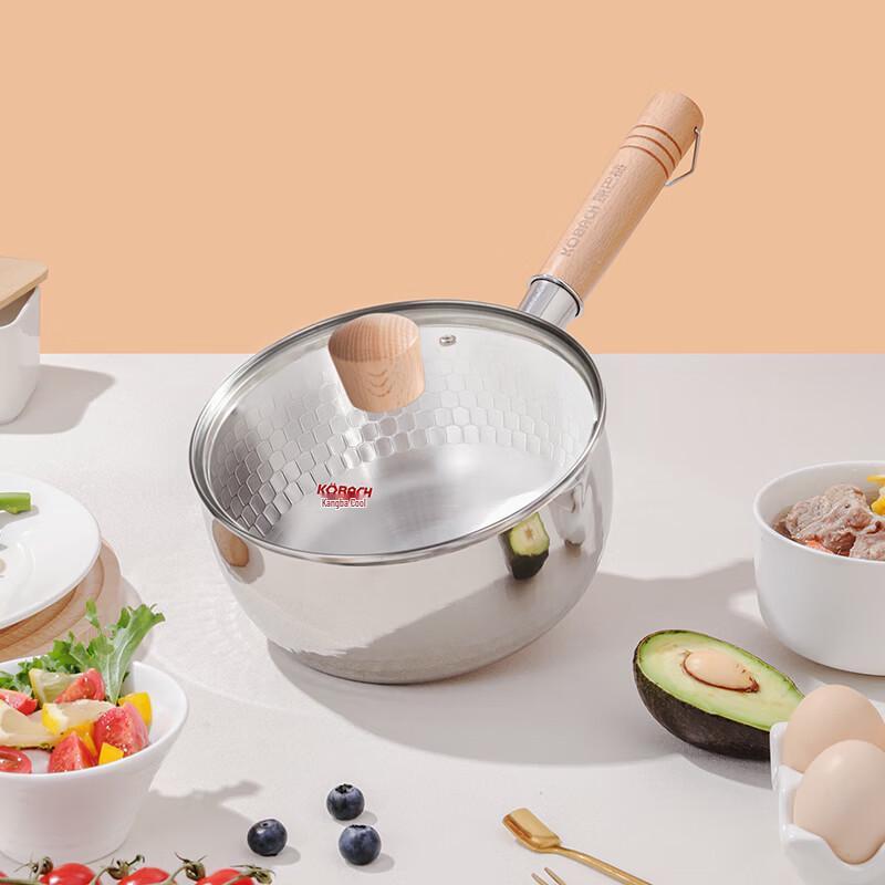 KOBACH 304 Stainless Steel Non-Stick Yukihira Pot with Lid