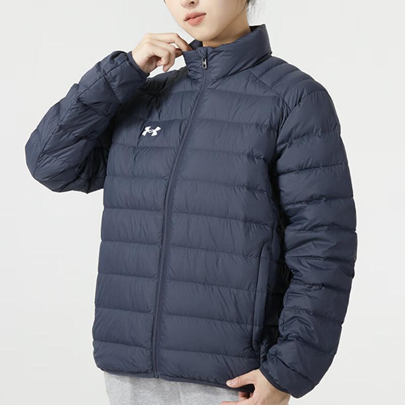 Under Armour Solid Color Stand Collar Sports Windproof Warm Down Jacket Unisex Jackets 23600804-013