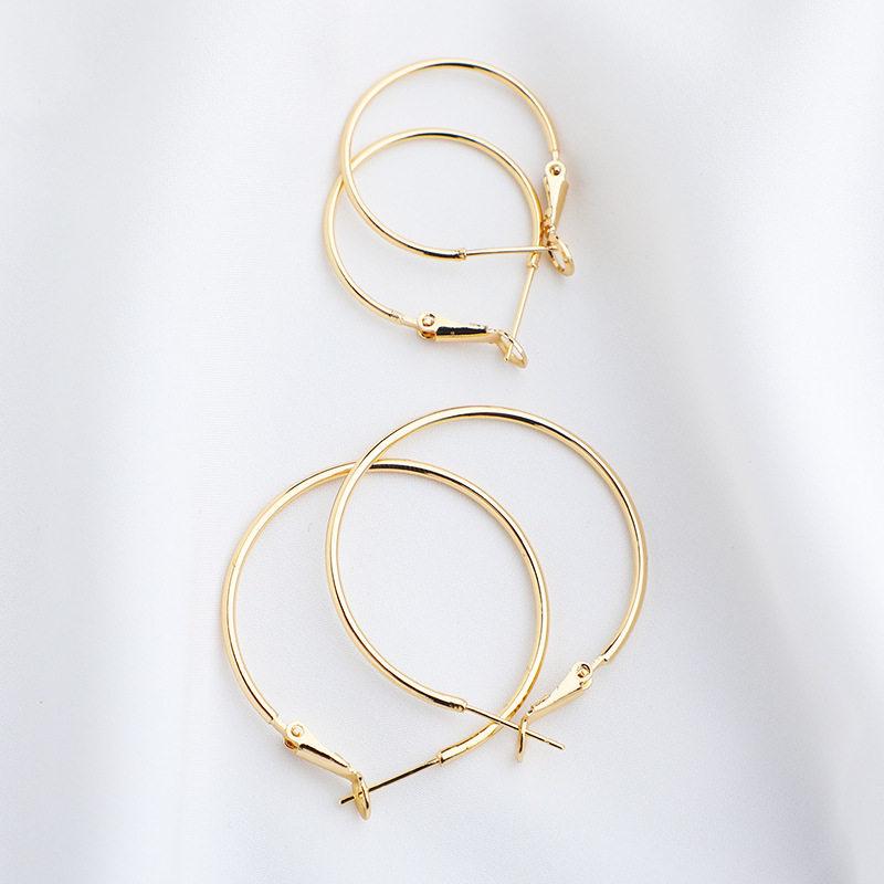 14k Gold Plated Color-Preserving Minimalist Hoop Earrings