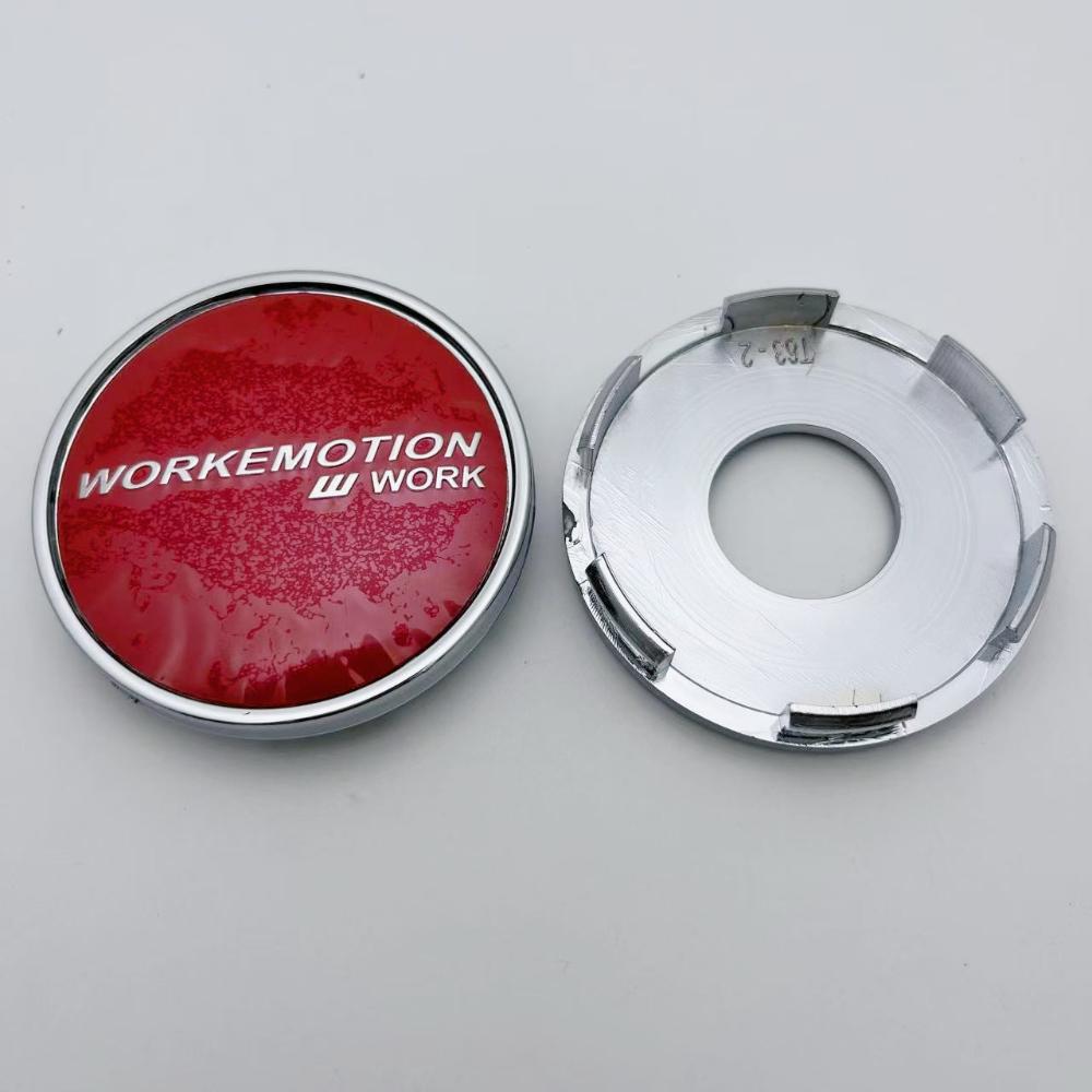 4pcs 63MM /59MM I.D W Work Emotion Logo Badge Car Wheel Center Caps for HRE Wheels Hub Rim Hubcaps Cover Replace Car Accessories