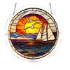 Acrylic Jigsaw Puzzle Suncatcher Large Colorful DIY Sun Catcher Kit for Adults Stained Glass Style Window Hanging Ornament for Home Garden Decor