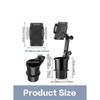 YZMA GLOBAL 2-in-1 Car Cup Holder & Phone Mount – Universal Adjustable Auto Stand with 360° Rotation & Expandable Drink Holder – Secure Fit for Most