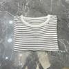 Relaxed Lightweight Summer Striped Knitwear: Women's Long Sleeve Loose Sun Protection Pullover Top