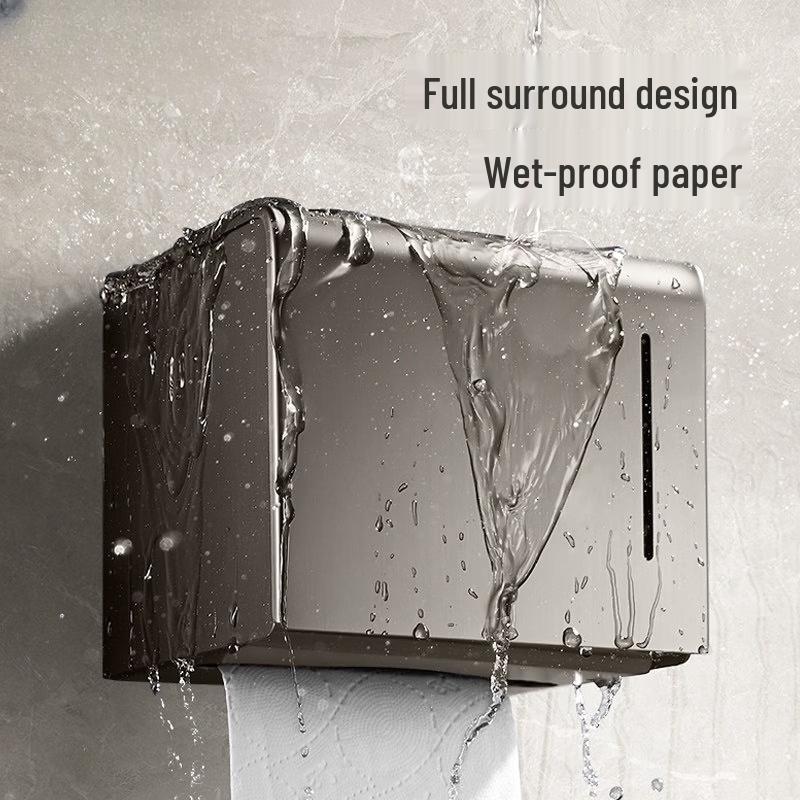 Handuon Punch-Free Aluminum Bathroom Tissue Box