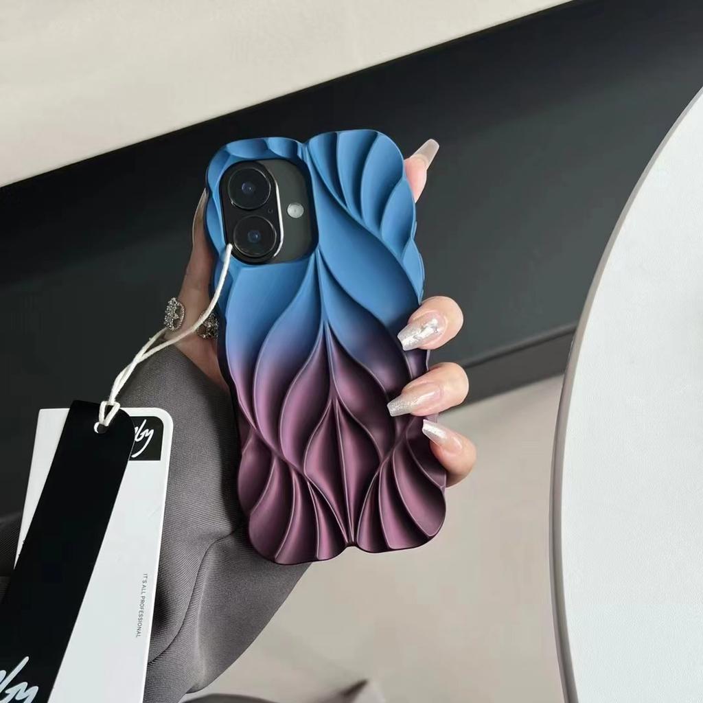 Gradient Leaf Model Phone Case For iPhone16/ 16Promax/ 16Plus/ 16Pro/ 15/ 14/ 13, Birthday Gift For Girlfriend/ Boyfriend