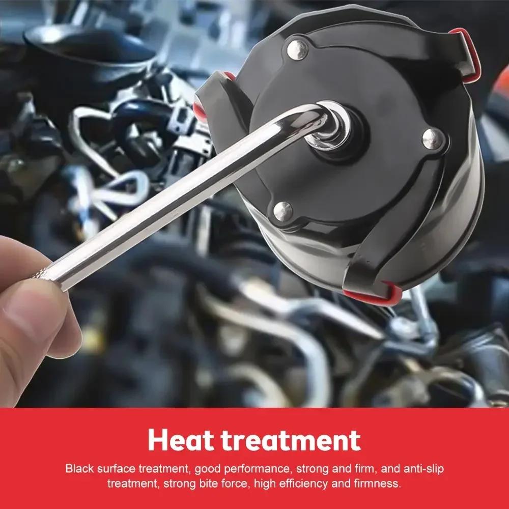 Universal 3 Jaw Oil Filter Removal Tool High Strength Steel Engine Maintenance Wrench Auto Repair Compatible Vehicle Models