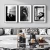 Black and White Wall Art Poster Landscape Architecture Figure Canvas Painting Nordic Living Room Home Decoration Picture Print