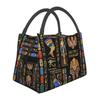 Egyptian Cat Goddess Bastet Insulated Lunch Bags for Outdoor Picnic Ancient Egypt Symbol Waterproof Thermal Cooler Lunch Box