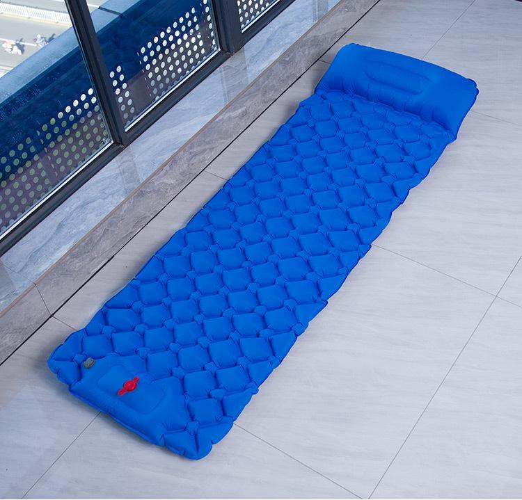 TPU Inflatable Foot-Pumped Camping Pad: Lightweight Outdoor Air Mattress, Moisture-Proof for Mountaineering and Naps