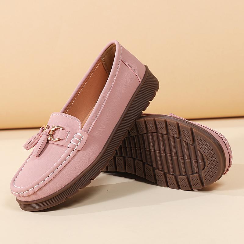 

Женские розовые мокасины кожаные туфли для вождения удобные балетки повседневные лоферы обувь для ходьбы для девочки EU:41 розовый
